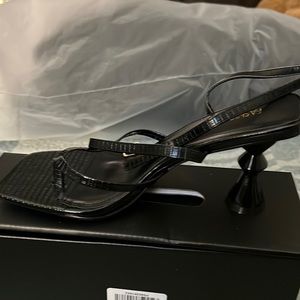 Black heeled sandals